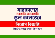 সকল স্কুল এন্ড কলেজ নিয়োগ বিজ্ঞপ্তি ২০২৪