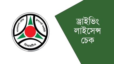 BRTA ড্রাইভিং লাইসেন্স যাচাই
