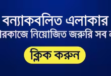 এলাকার উদ্ধার কাজে যোগাযোগের জরুরী নম্বর