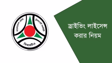 ড্রাইভিং লাইসেন্স করার নিয়ম