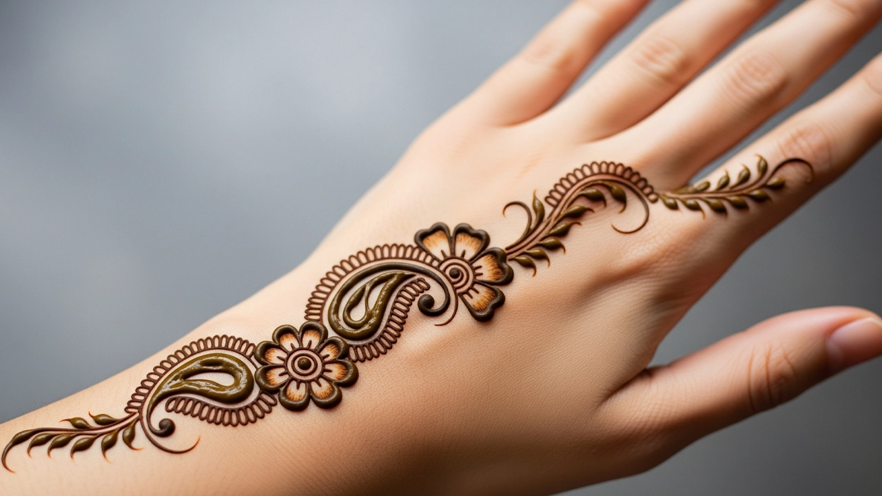 সিম্পল মেহেদি ডিজাইন ছবি সামনে হাতের জন্য